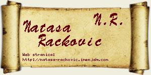 Nataša Racković vizit kartica